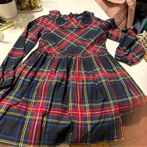 Polo by Ralph Lauren blue label tartan plaid ruffle frock Dress